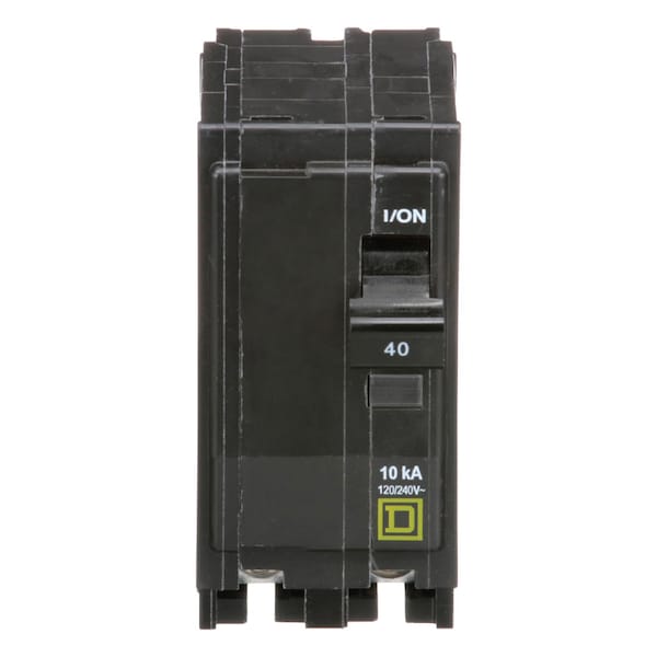 Square D Miniature Circuit Breaker, QO Series, 40A, 2 Pole, 120/240V AC, 10kA at 120/240V AC QO240C - main